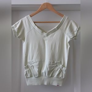 Y2K shirt with front pocket detail